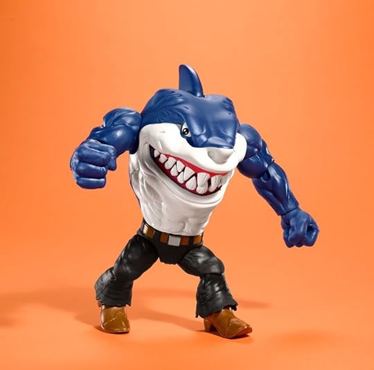 Street Sharks' Ripster action figure ready to fight.
