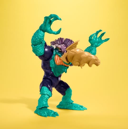 Street Sharks' Slash action figure with arms raised for battle.