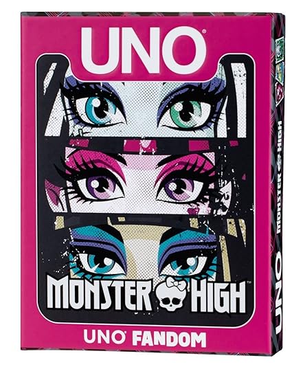 Packaging art for the UNO Fandom Monster High deck.