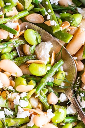 Spring Asparagus Salad with white beans and almonds