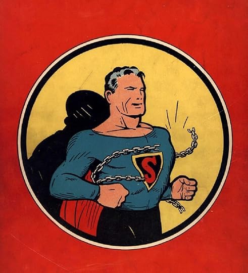 The back cover for 1939's Superman #1 by Joe Shuster.