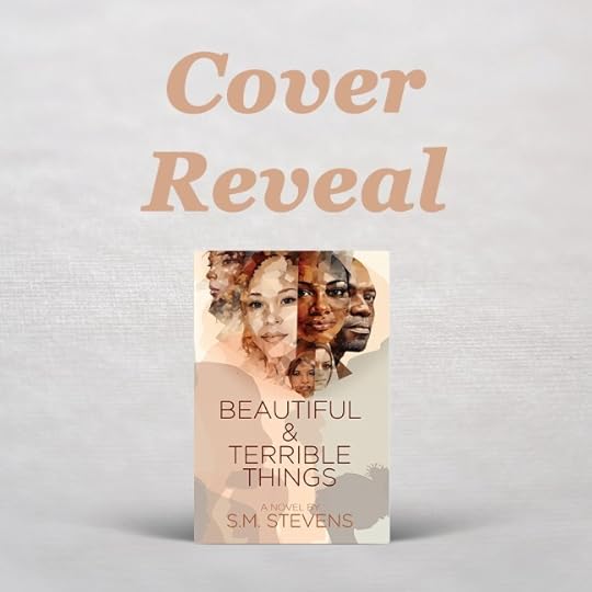 the full color cover of Beautiful and Terrible Things showing a montage of faces