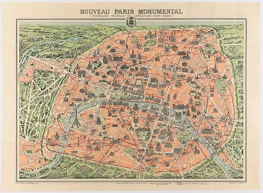 Souvenir map of Paris circa 1915