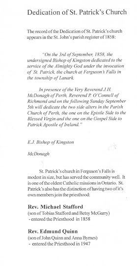 Dedication of St Patrick's Church edited