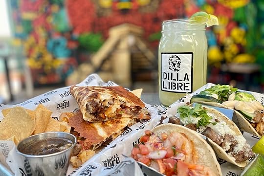 Tacos and drink at Dilla Libre one of best restaurants in scottsdale