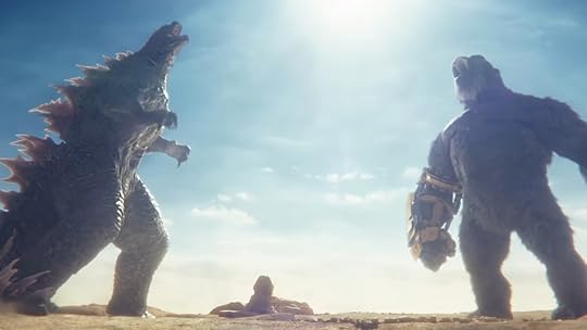 Godzilla and Kong both screaming to the sky in daylight in The New Empire