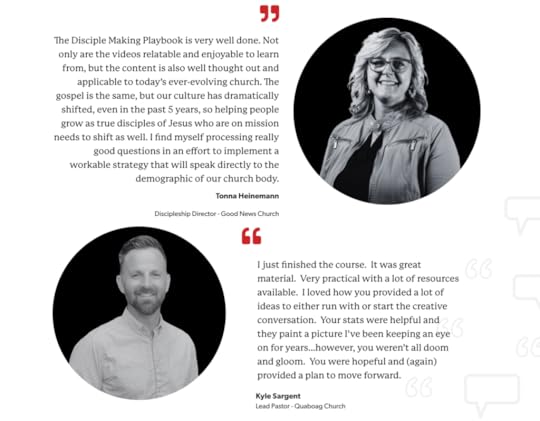 Testimonial for Disciple Making Playbook