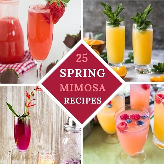 Four Spring Mimosas in a collage of four images.