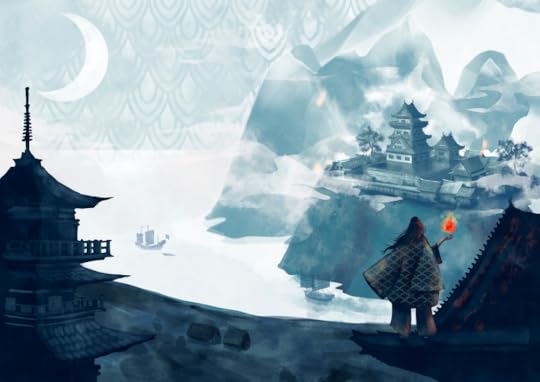 The background artwork for Dynasty Codes: Origin Curse, an adult fantasy book written by Sarah Kate Ishii.