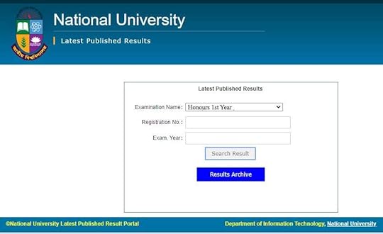 nubd.info honours 1st year result 