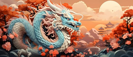 Vibrant Year of the Dragon, Colorful Illustration for Chinese New Year 2024. Generative AI