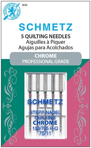 Schmetz Size 75/11 Chrome Quilting Needles available at ShopNZP.com