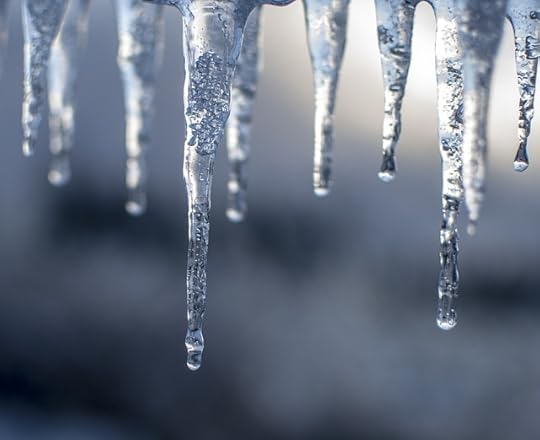 Detail of dripping icicles