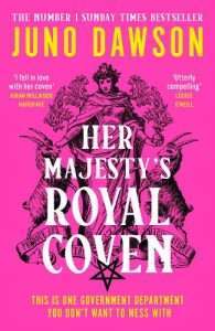 bright pink cover of Her Majesty's Royal Coven