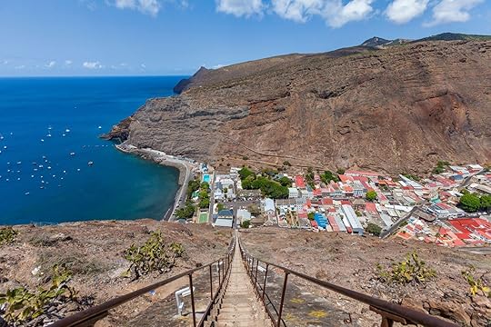 steep Jacobs ladder in Jamestown, capital of St. Helena Island, south atlantic