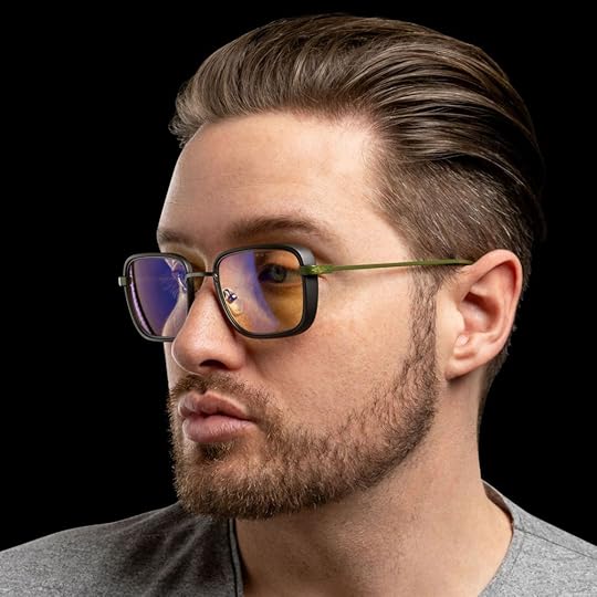 Gunnar Gaming Glasses, Clear Lens, worn by man
