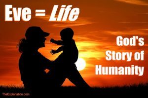 Eve means Life. That's God's story of humanity.