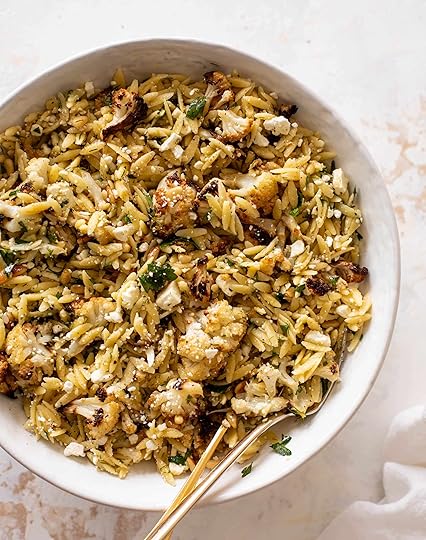 charred cauliflower orzo
