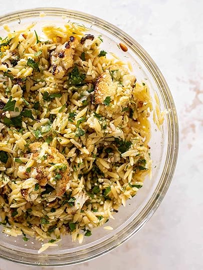 charred cauliflower orzo