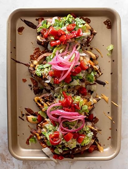 cheeseburger stuffed sweet potatoes
