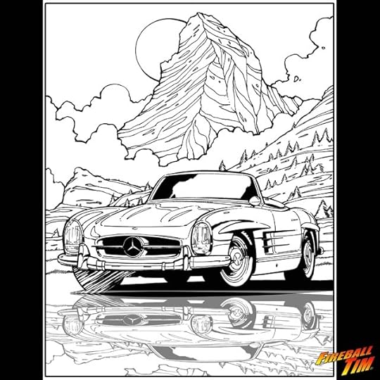 Mercedes Benz 300SL Convertible Car Art