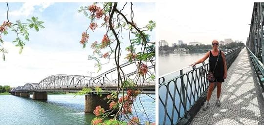 The Backpacking Housewife on the Trang Tien Bridge over the Perfume River in Hue