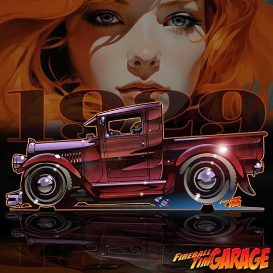 1929 Ford Pickup Truck Car Art available in the Fireball Tim Garage online