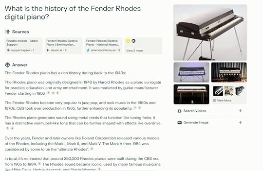 Fender Rhodes on Perplexity.ai