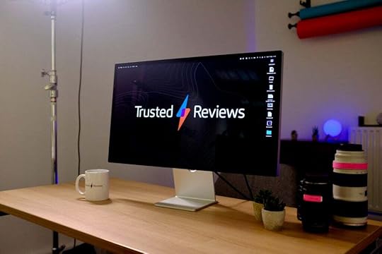 front of the Apple Studio Display