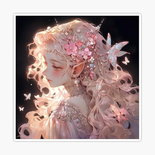 Adorable Pink Nature Elf Princess Anime Girl