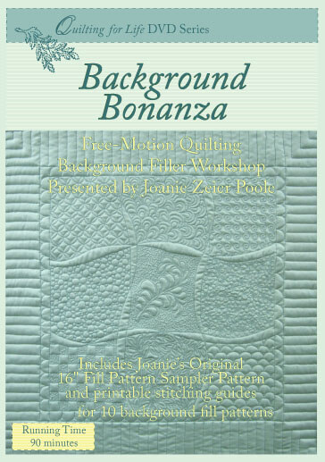 Joanie's Quilting Elements Book and Background Bonanza How-to DVD, plus DVD Project Kit
