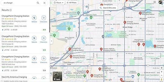 google maps ev locations