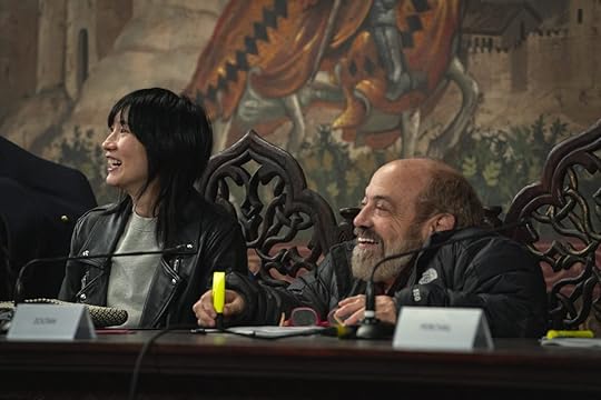 Cast members from The Witcher season 4 at a table read