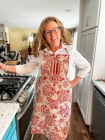 Marie wearing the handmade gift