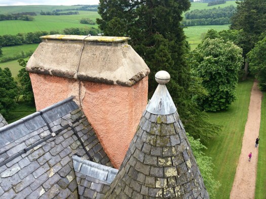 the roof of Scottish castle Craigievar