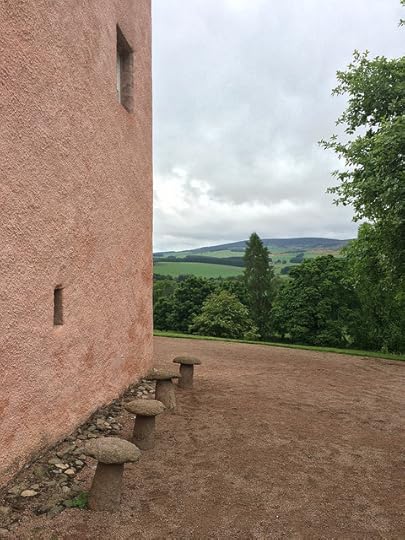 Scottish castle: stone mushrooms at Craigievar