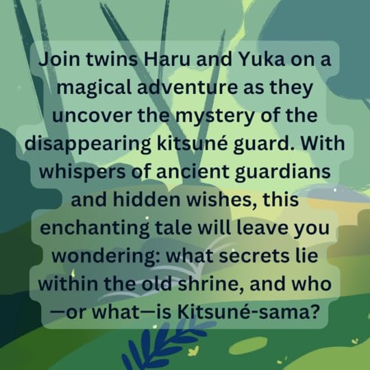 An image with a fantasy forest background and the back cover blurb for Sarah Kate Ishii's new children's fantasy picture book