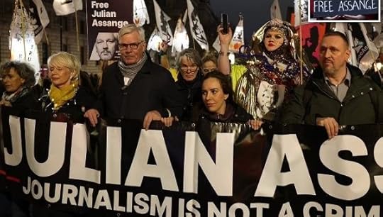 Demonstration in favor of the release of Julian Assange, 2023.
