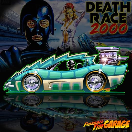 Death Race 2000 Corvette Concept Art by Fireball Tim Garage
