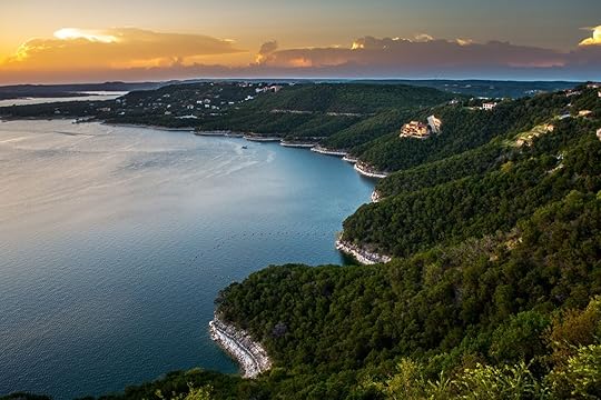 scuba diving lake travis texas - sunset
