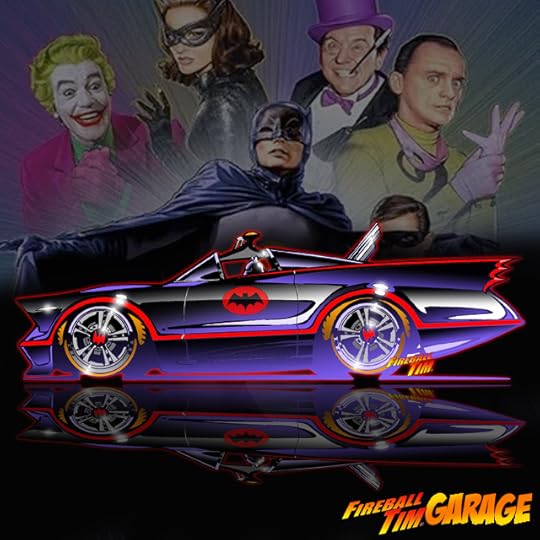 batman batmobile custom car art