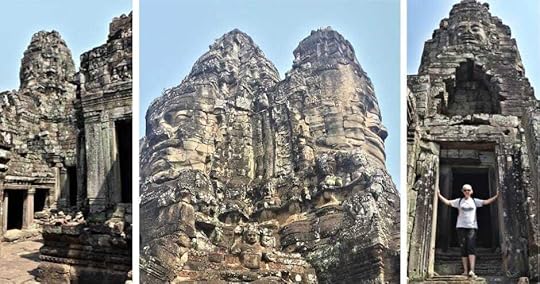 At the Bayon Temple it is assumed that the four faces on each of the towers are images of the king.