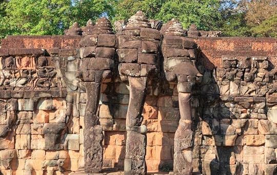 Terrace of elephants at angkor thom
