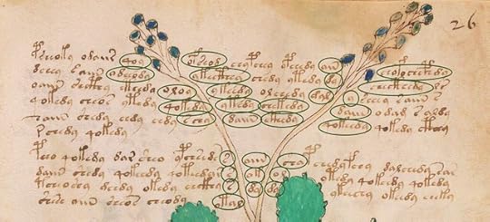 Voynich f026r "leaf words"