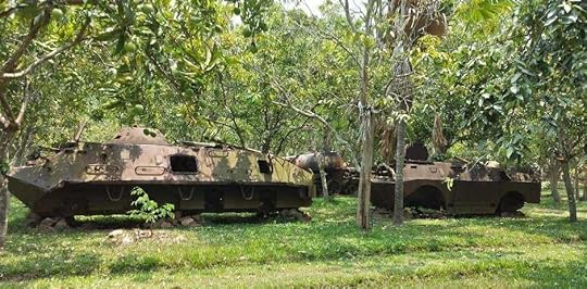 There are lots on vehicles and tanks at the War Museum Siem Reap