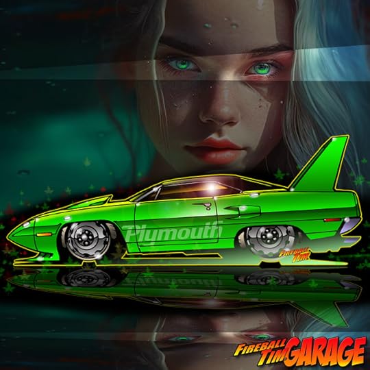 plymouth road runner superbird custom car art