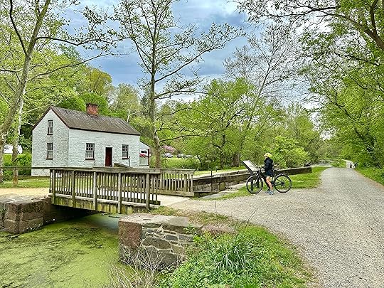 Stopping at one of the seven historic lockhouses along the...