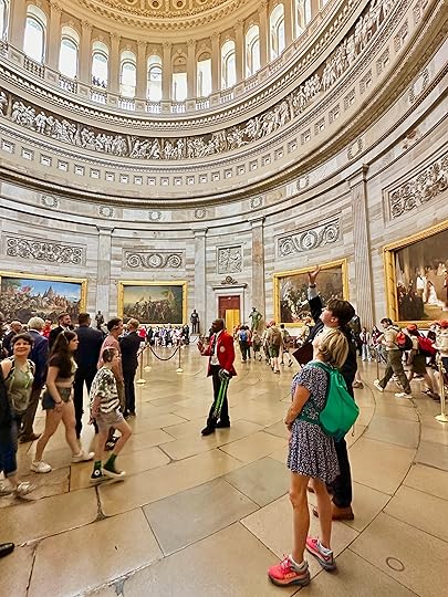 A stop in the Capitol Rotunda on the tour guided...