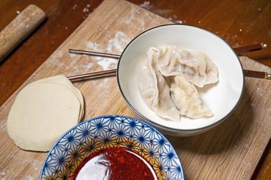 Gretchen McKay's homemade dumplings sit across from fresh dipping sauce in her kitchen on Wednesday, April 3, 2024, in Avon. (Benjamin B. Braun/Pittsburgh Post-Gazette/TNS)