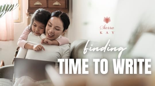 Woman writing with child